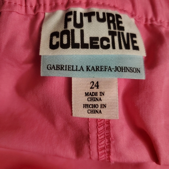 Women's High-Rise Cargo Mini Skirt Future Collective Pink Size 24 NWOT - Picture 9 of 9